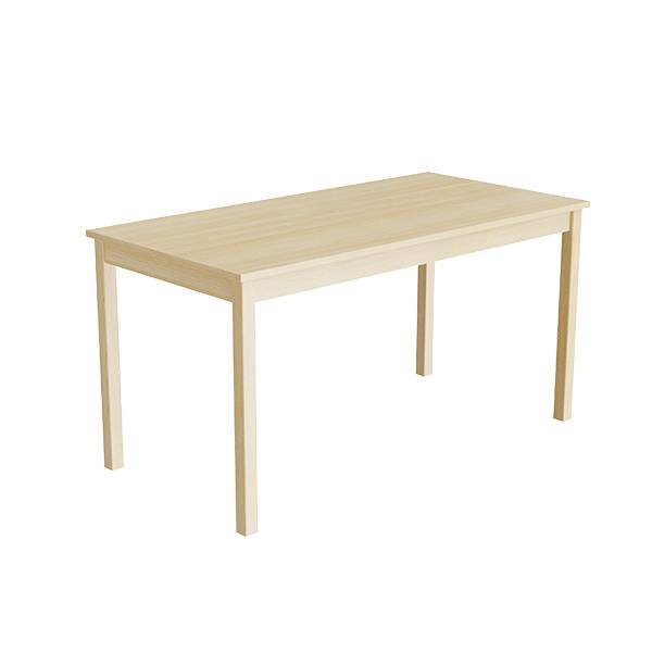 Elevbord 140x70cm i lydd&aelig;mpende birk laminat med massive birk ben, h&oslash;jde 72cm 