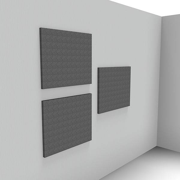 Lydabsorbent Sound Off EcoSUND til v&aelig;g 80x80cm, gr&aring;