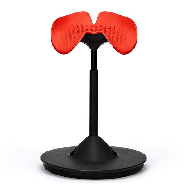 Sadelstol BackApp Hipp sort understel R&oslash;dt s&aelig;de