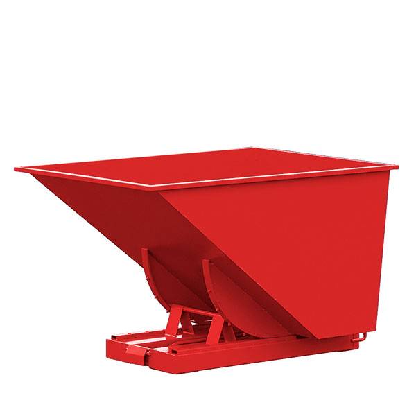 Tipcontainer Std 1100 liter 2000 kg CE-m&aelig;rket i r&oslash;d