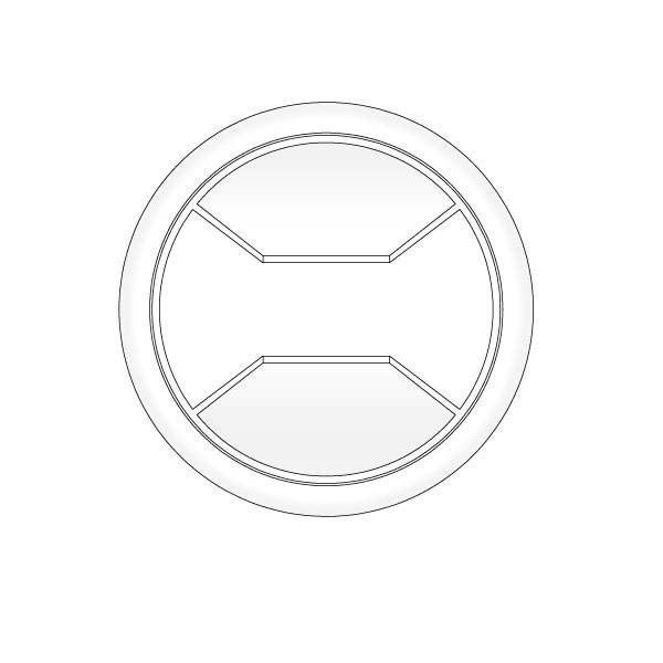 Kabelgennemf&oslash;ring &Oslash;88 mm, Hvid