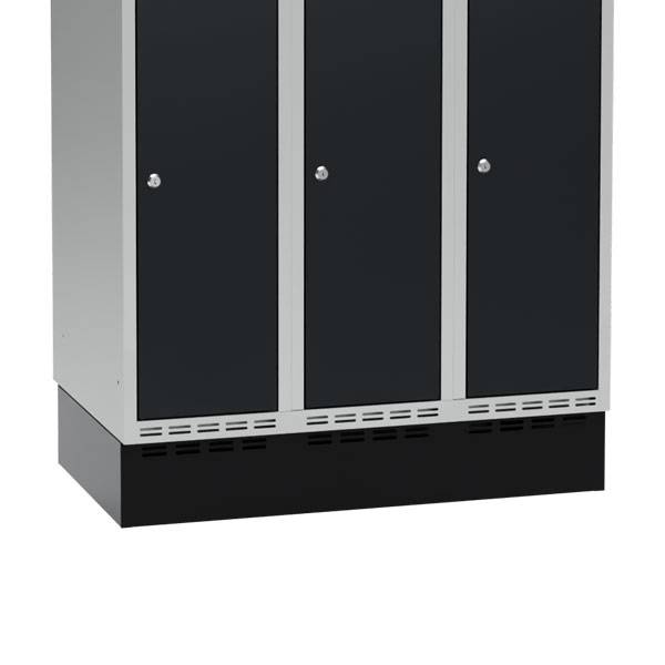 Sokkel til garderobeskab 900x550x150mm sort