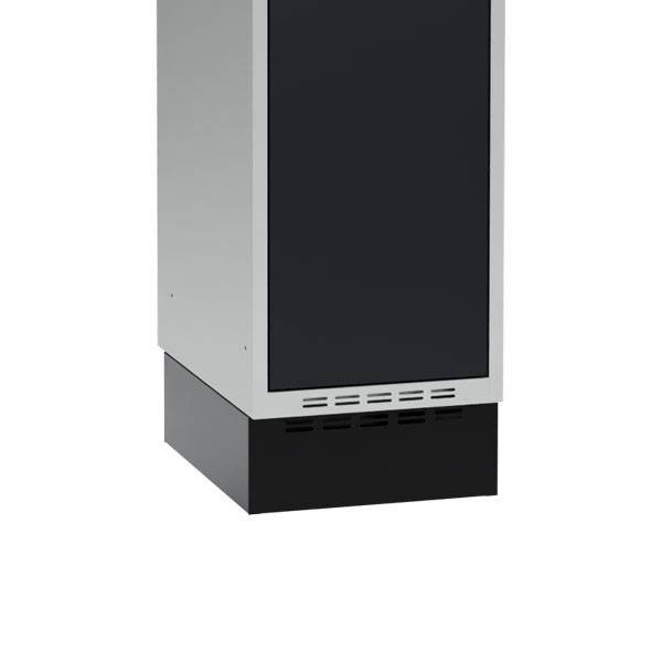 Sokkel til garderobeskab 400x550x150mm sort