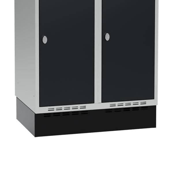 Sokkel til garderobeskab 800x550x150mm sort