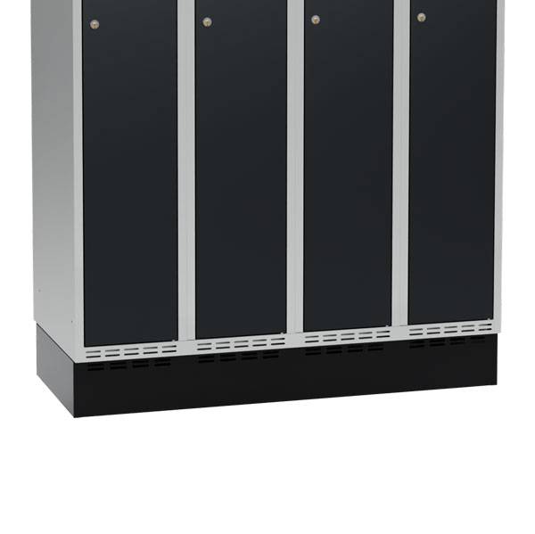 Sokkel til garderobeskab 1200x550x150mm sort