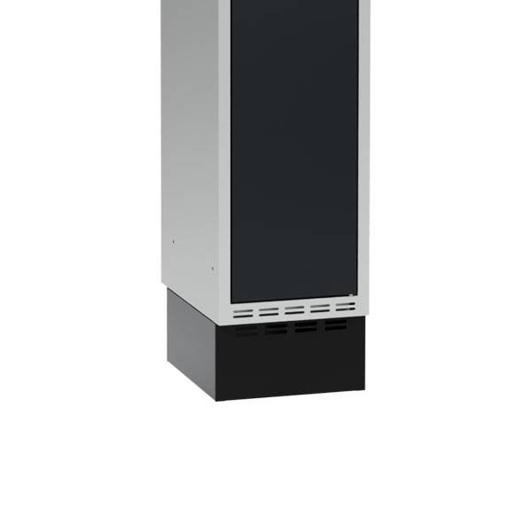 Sokkel til garderobeskab 300x400x150mm, sort