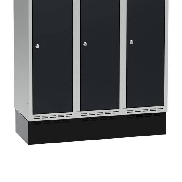 Sokkel til garderobeskab 900x400x150mm, sort