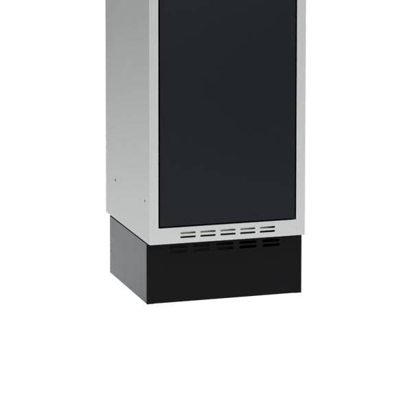 Sokkel til garderobeskab 400x400x150mm, sort