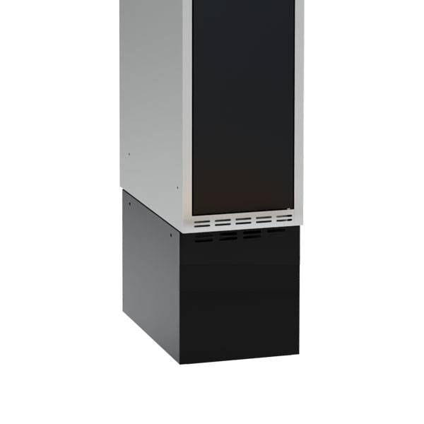 Høj sokkel til garderobeskab 30x55x32cm sort 