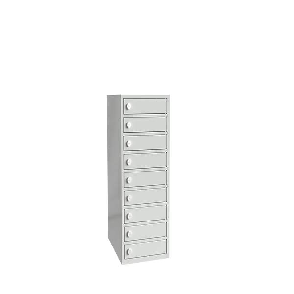 PC skab med el til laptop 1327x400x550mm 9 rum h&aelig;ngel&aring;s