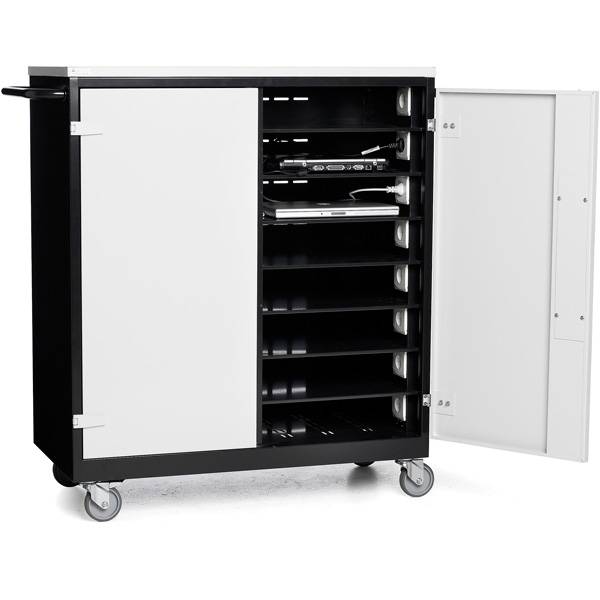 PC opladningsskab p&aring; hjul 16 rum 1187x1000x506mm