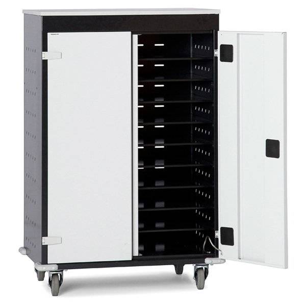 PC opladningsskab p&aring; hjul med 20 rum 1250x920x500mm
