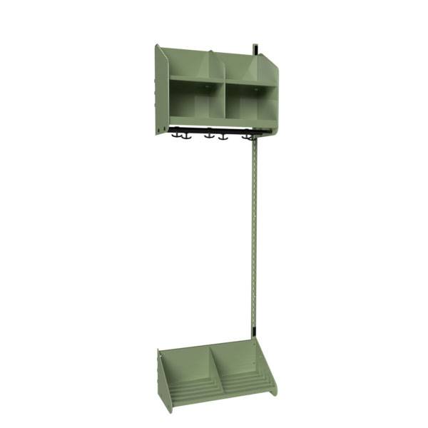 BST garderobe p&aring;bygningssektion model A  2 pladser 600mm gr&oslash;n