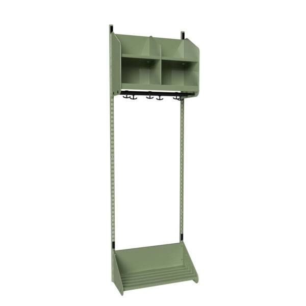 BST garderobe startsektion model B med 2 pladser 600mm grøn