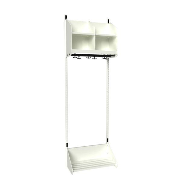BST garderobe startsektion model B med 2 pladser 600mm hvid