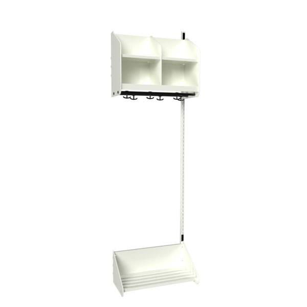BST garderobe påbygningssektion model D med 2 pladser 600mm hvid