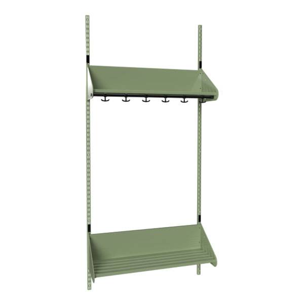 BST garderobe startsektion model F med 3 pladser 900mm gr&oslash;n