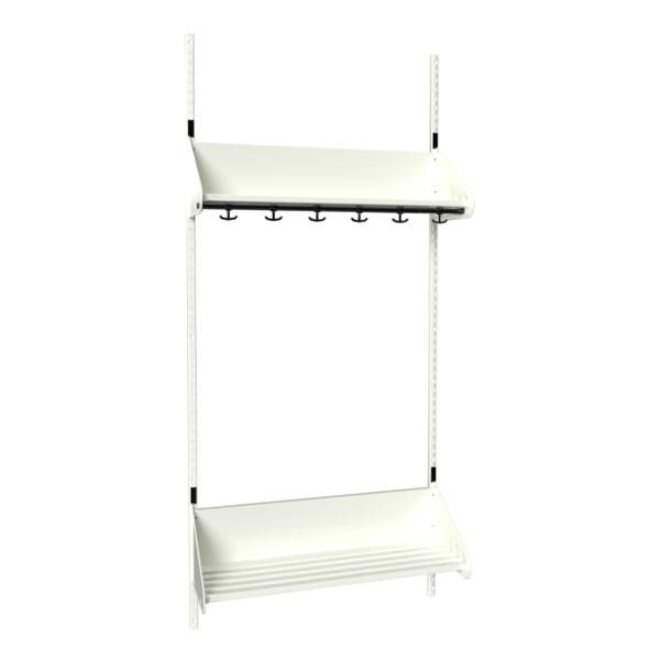 BST garderobe startsektion model F med 3 pladser 900mm hvid