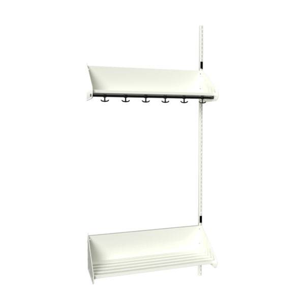 BST garderobe påbygningssektion model F med 3 pladser 900mm hvid