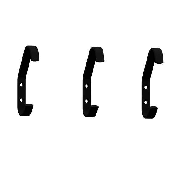 Knager&aelig;kke 2 meter med 13 lange sorte knager birk