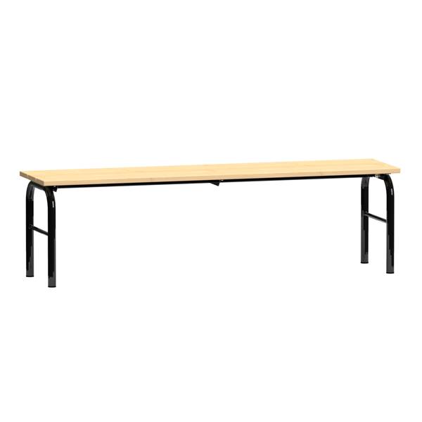 Fritst&aring;ende garderobeb&aelig;nk i lakeret fyrretr&aelig;, bredde 150cm