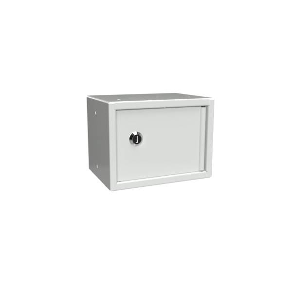 Opbevaringsboks med cylinderlås 150x200x150mm lysgrå