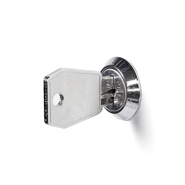 Garderobeskab 3x400mm med skråt tag, 1 rum i højden med lys grå døre og cylinderlåse