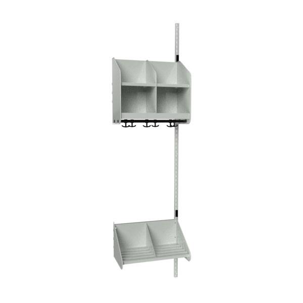 BST garderobe p&aring;bygningssektion model A  2 pladser 500mm lys gr&aring;
