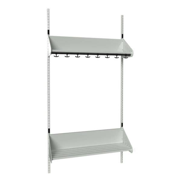 BST garderobe startsektion model F med 4 pladser 1000mm lys gr&aring;