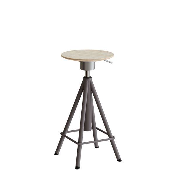 Atlas taburet med vippefunktion og gasregulering, grå ben