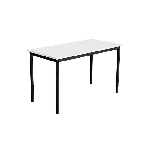 Bord Combi 120x60cm i hvid h&oslash;jtrykslaminat med sort stel, h&oslash;jde 72cm