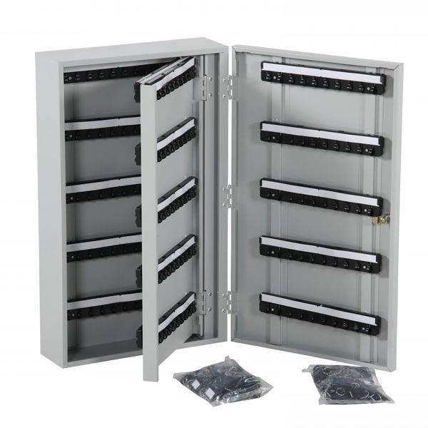 N&oslash;gleskab med cylinderl&aring;s til 200 n&oslash;gler gr&aring;