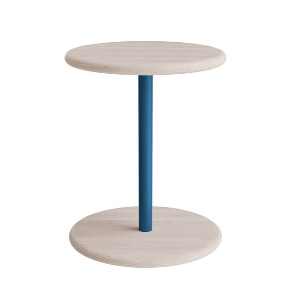 Garderobeskab 3x300mm med skråt tag, 1 rum i højden med blå døre og cylinderlåse