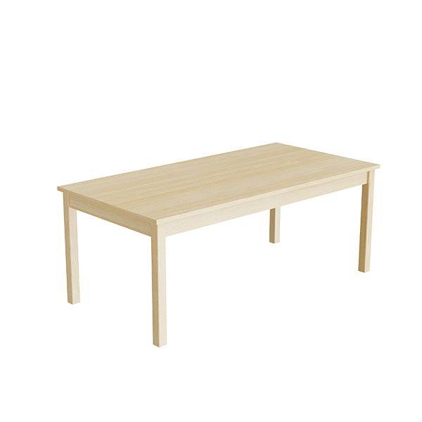 Elevbord 140x70cm i lydd&aelig;mpende birk laminat med massive birk ben, h&oslash;jde 55cm