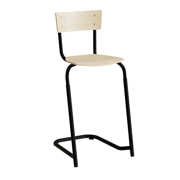 Strong 273 justerbar elevstol i birk laminat med sort stel