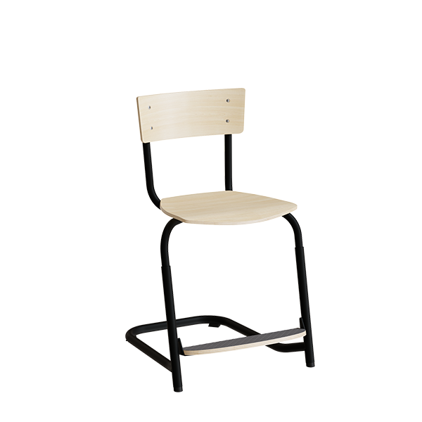 Strong 274 justerbar elevstol i birk laminat med sort stel