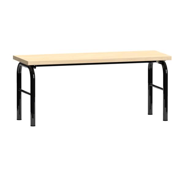 Garderobebænk fritstående 1000 mm i birk højtrykslaminat