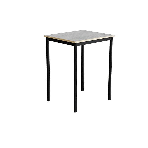 Office skrivebord 70x60cmm h&oslash;jde 90cm lys gr&aring; linoleum, sort stel