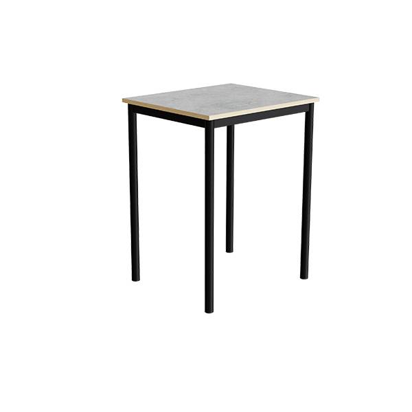 Office skrivebord 70x60cmm højde 90cm lys grå linoleum, sort stel