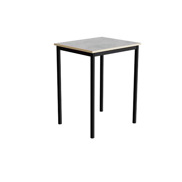 Office skrivebord 70x60cmm h&oslash;jde 90cm lys gr&aring; linoleum, sort stel