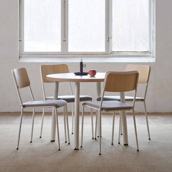 Kantinebord &Oslash;90cm h&oslash;jde 72cm birk laminat p&aring; alu stel