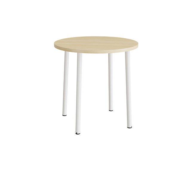 Kantinebord &Oslash;90cm h&oslash;jde 90cm birk laminat p&aring; hvidt stel