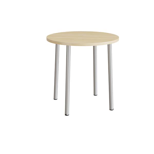 Kantinebord Ø90cm højde 90cm birk laminat på alu stel