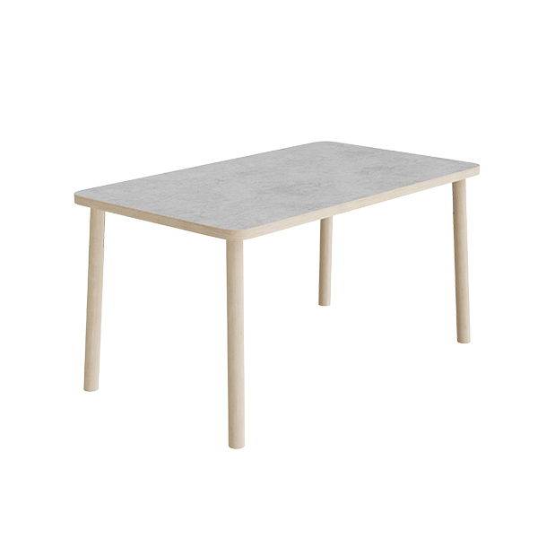 Add Wood bord 140x80cm h&oslash;jde 72cm med lys gr&aring; linoleum