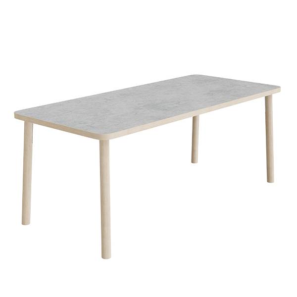 Add Wood bord 180x80cm h&oslash;jde 72cm med lys gr&aring; linoleum