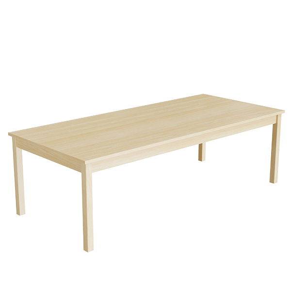 Elevbord 180x80cm i lydd&aelig;mpende birk laminat med massive birk ben, h&oslash;jde 55cm