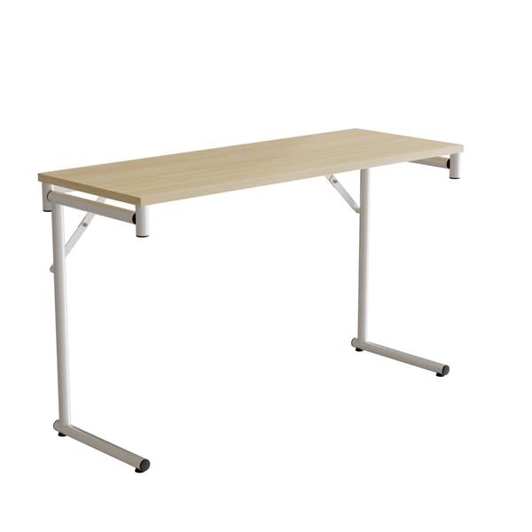 Klapbord Silhuett 120x45cm med birk HPL bordplade, hvidt stel