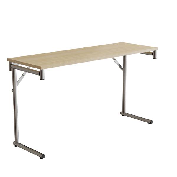 Klapbord Silhuett 130x45cm med birk HPL bordplade, krom stel