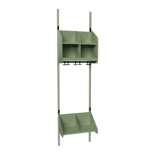 BST garderobe startsektion model A med 2 pladser 500mm grøn