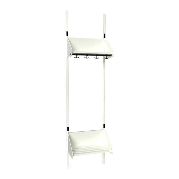 BST garderobe startsektion model F med 2 pladser 500mm hvid